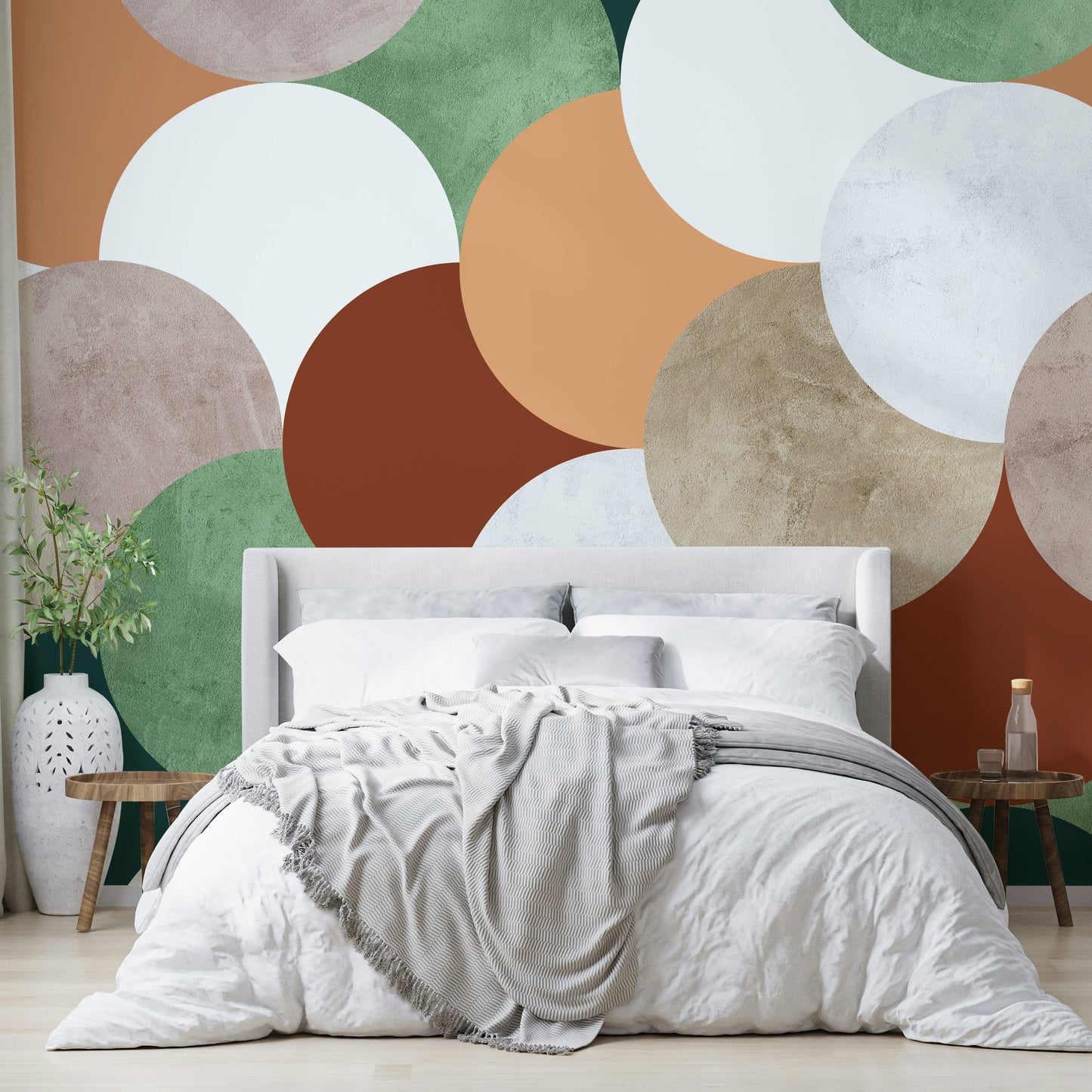 Stylish retro wall mural design

