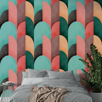 Mid Mod Geometry Sunrise Wallpaper⁠