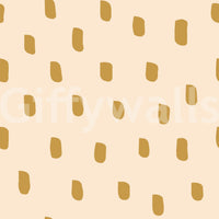 Mid Mod Wildflower Dots - Beige Ocher Wallpaper⁠
