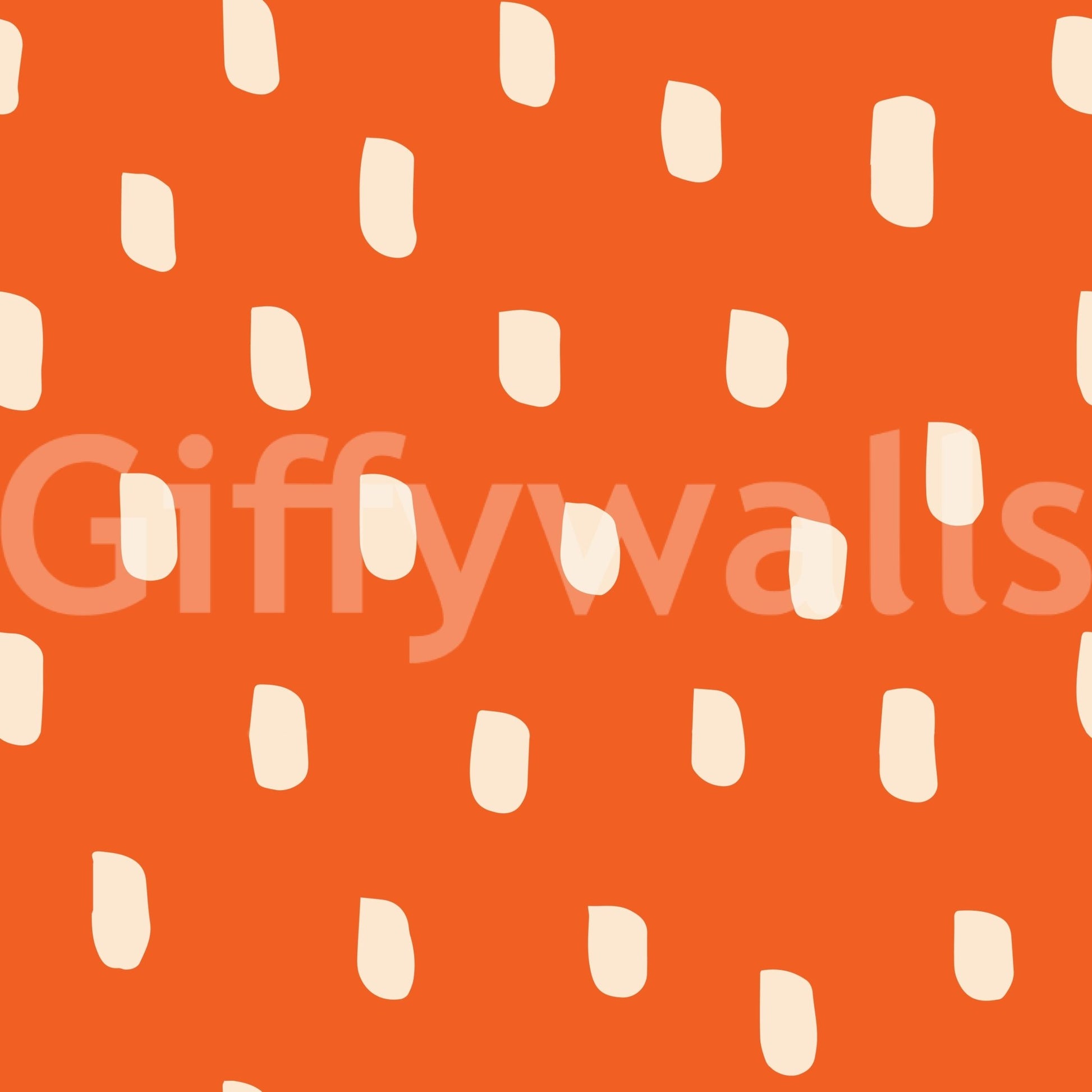 Mid Mod Wildflower Dots - Terracotta Beige Wallpaper⁠