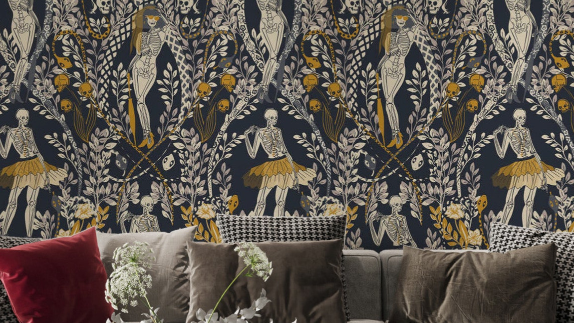 Midnight Masquerade Halloween Wallpaper