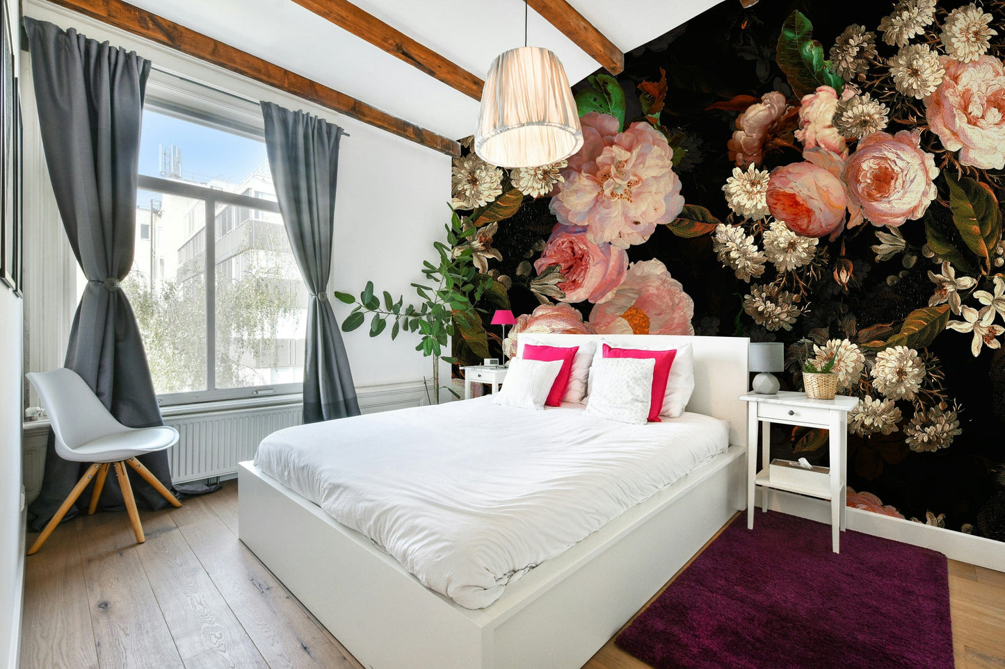 A classic noir garden wall covering.