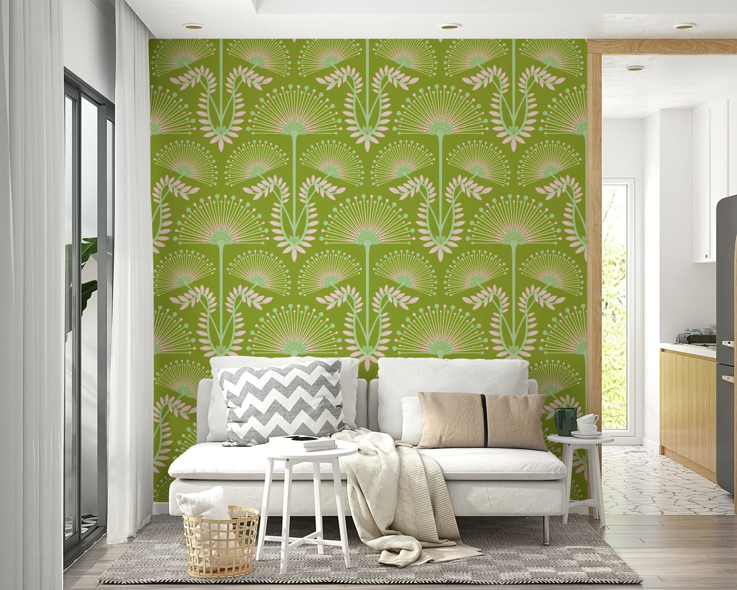 Botanical elements are intertwined in the design.
