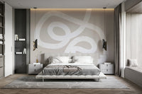 A beautiful modern art wall mural for a living room.

