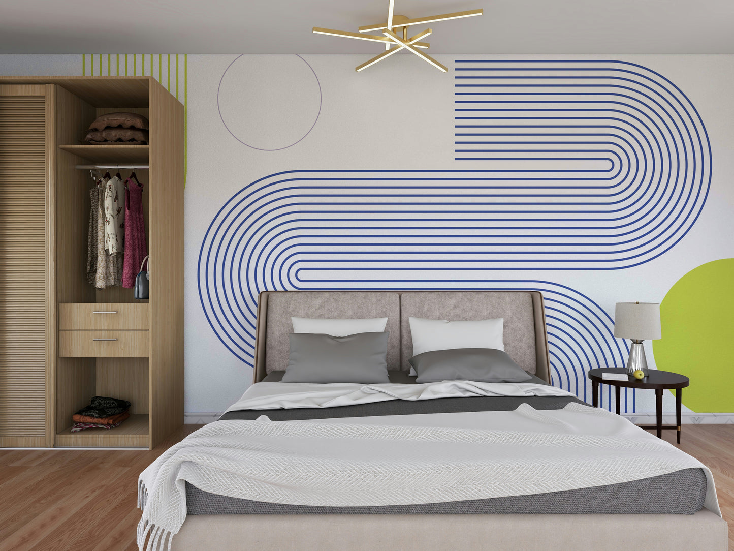 Minimalist Bauhaus Flow Wall Mural