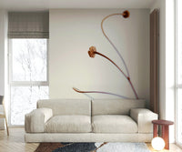 The wallpaper for walls being admired in a home.

