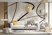 A serene modern art wall mural for your decor.

