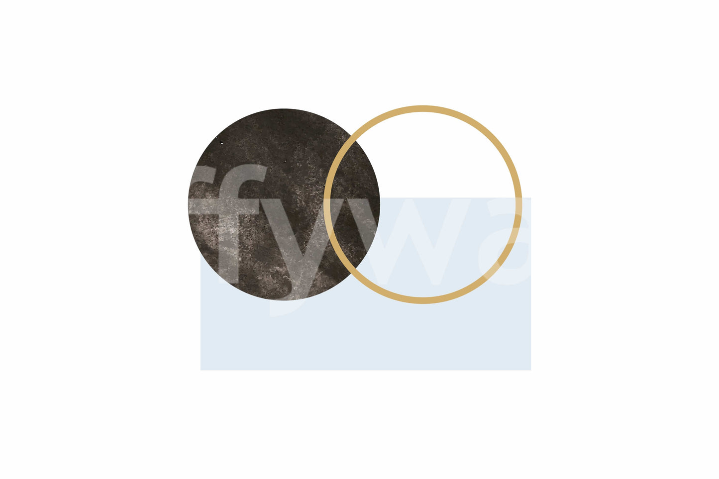 Elegant intersecting circles wallpaper for walls, exclusive art print.