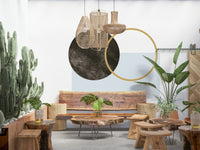 Sophisticated Minimal Abstract Composition design for refined interior walls.