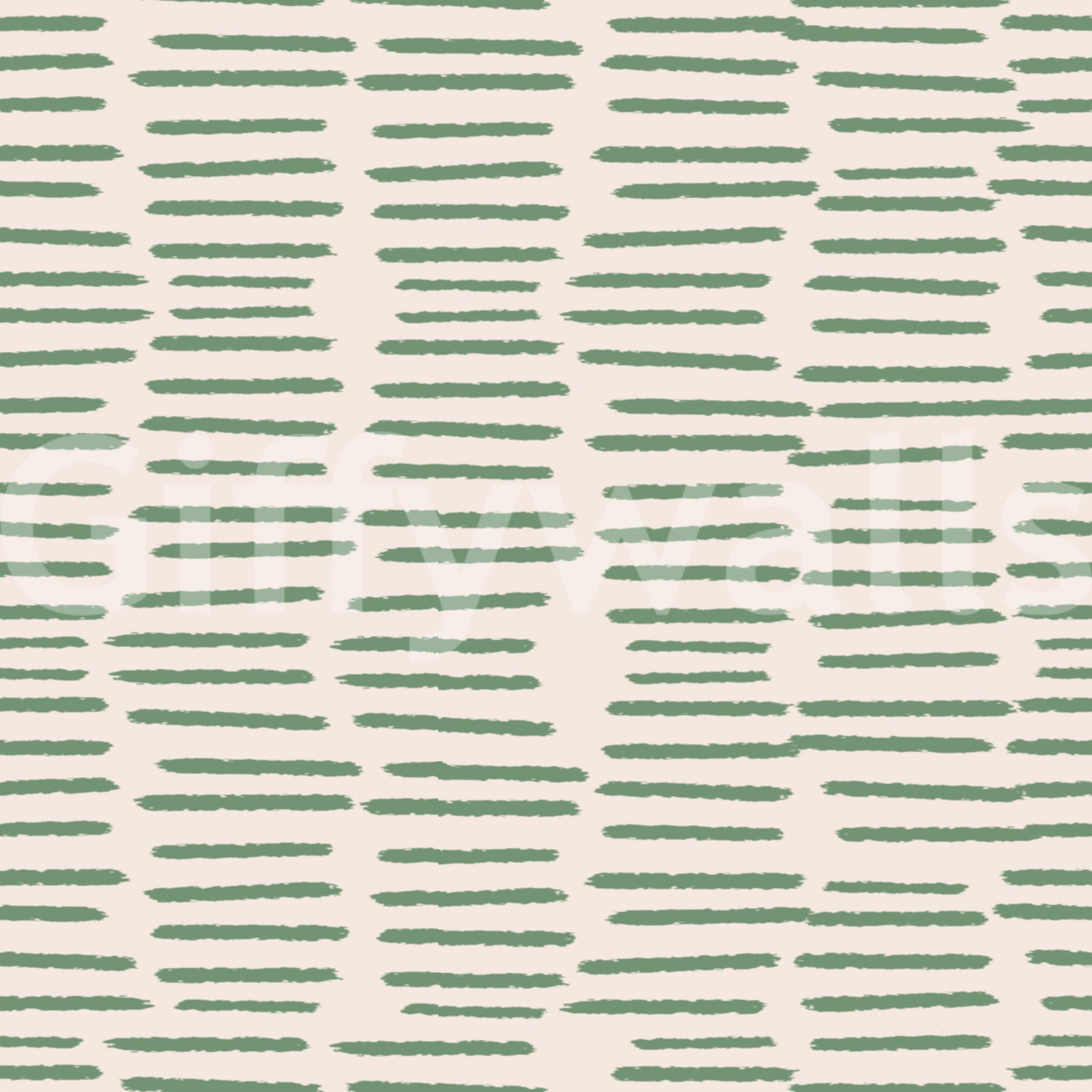 Organic Brush Strokes Pattern - Minimalist Boho Stripes Sage Wallpaper⁠