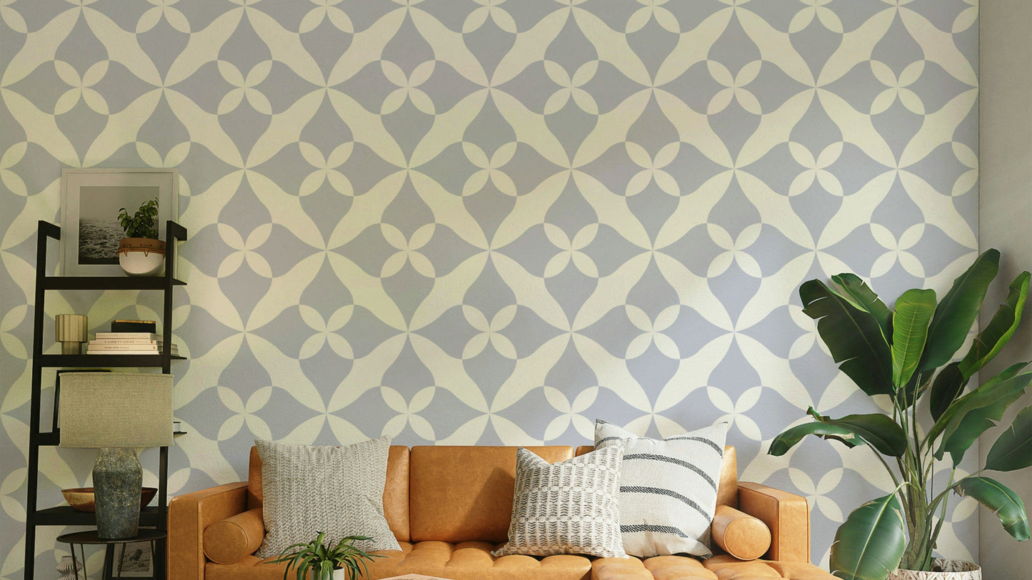 Subtle art deco inspired wallpaper print.
