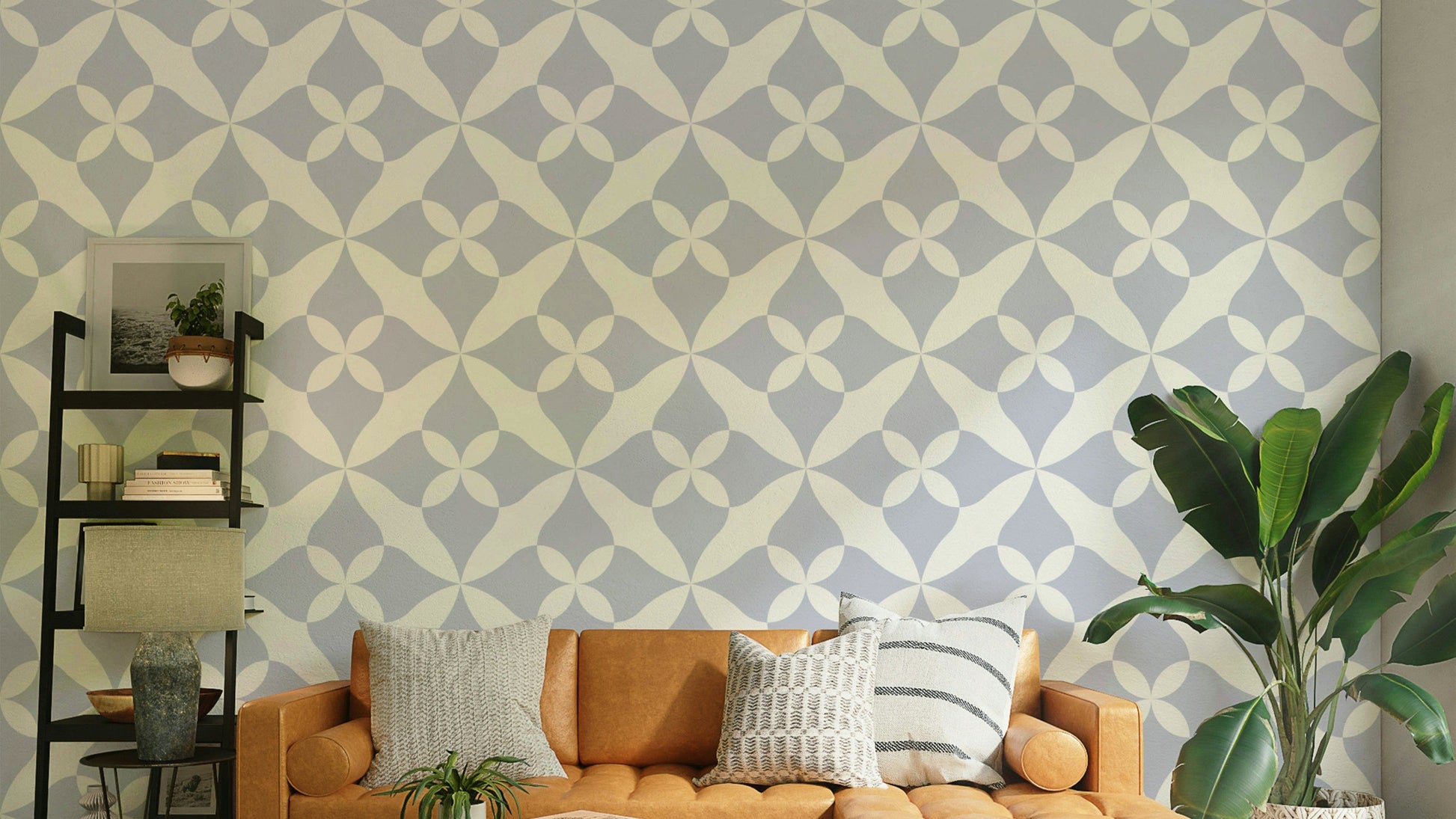 Subtle art deco inspired wallpaper print.