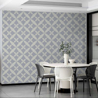 Modern geometric wallpaper with soft curvy shapes.