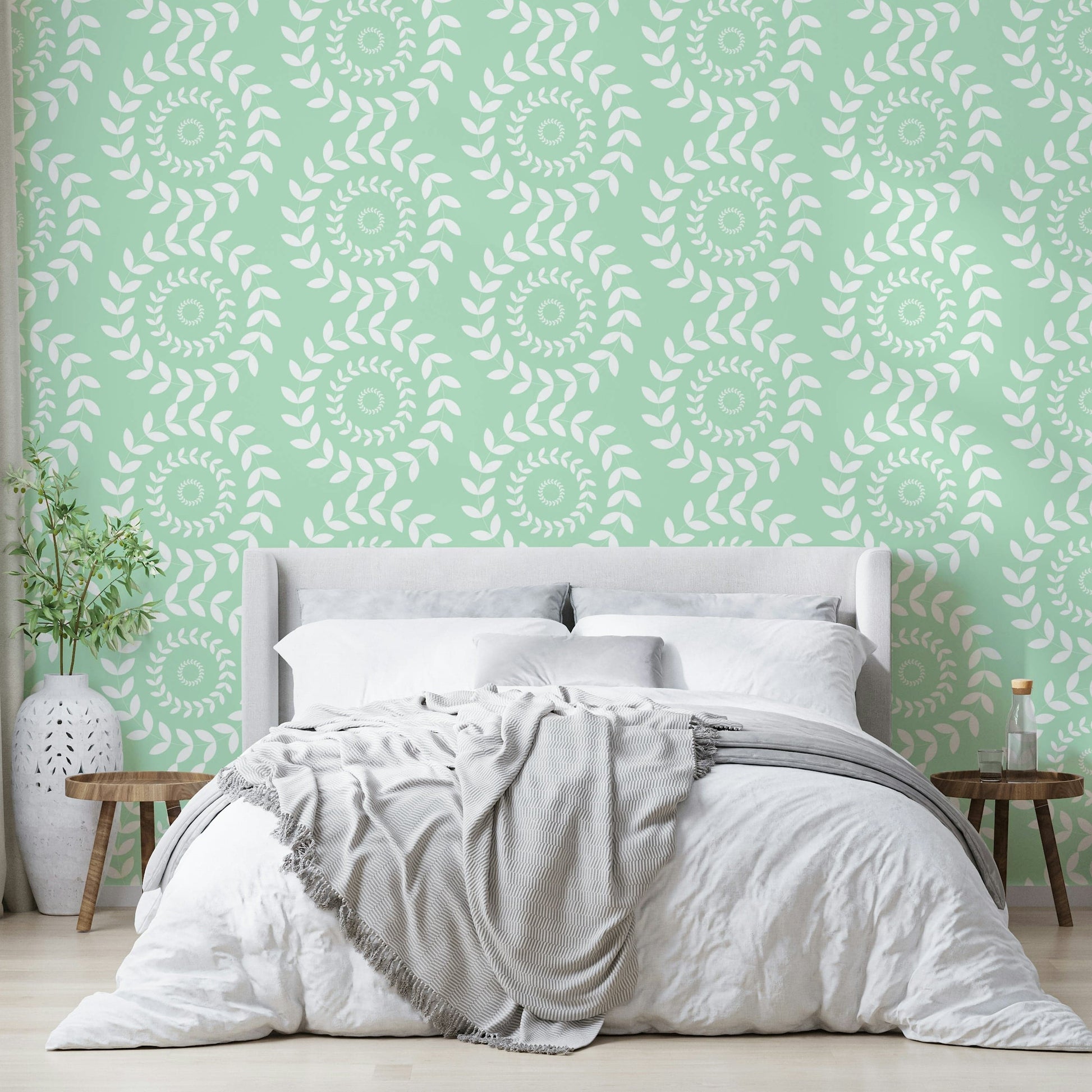 This wallpaper is suitable for a living room, a bedroom, or a contemporary office.
