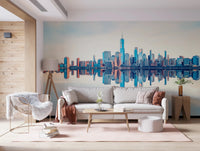 Mirrored Metropolis Wall Mural