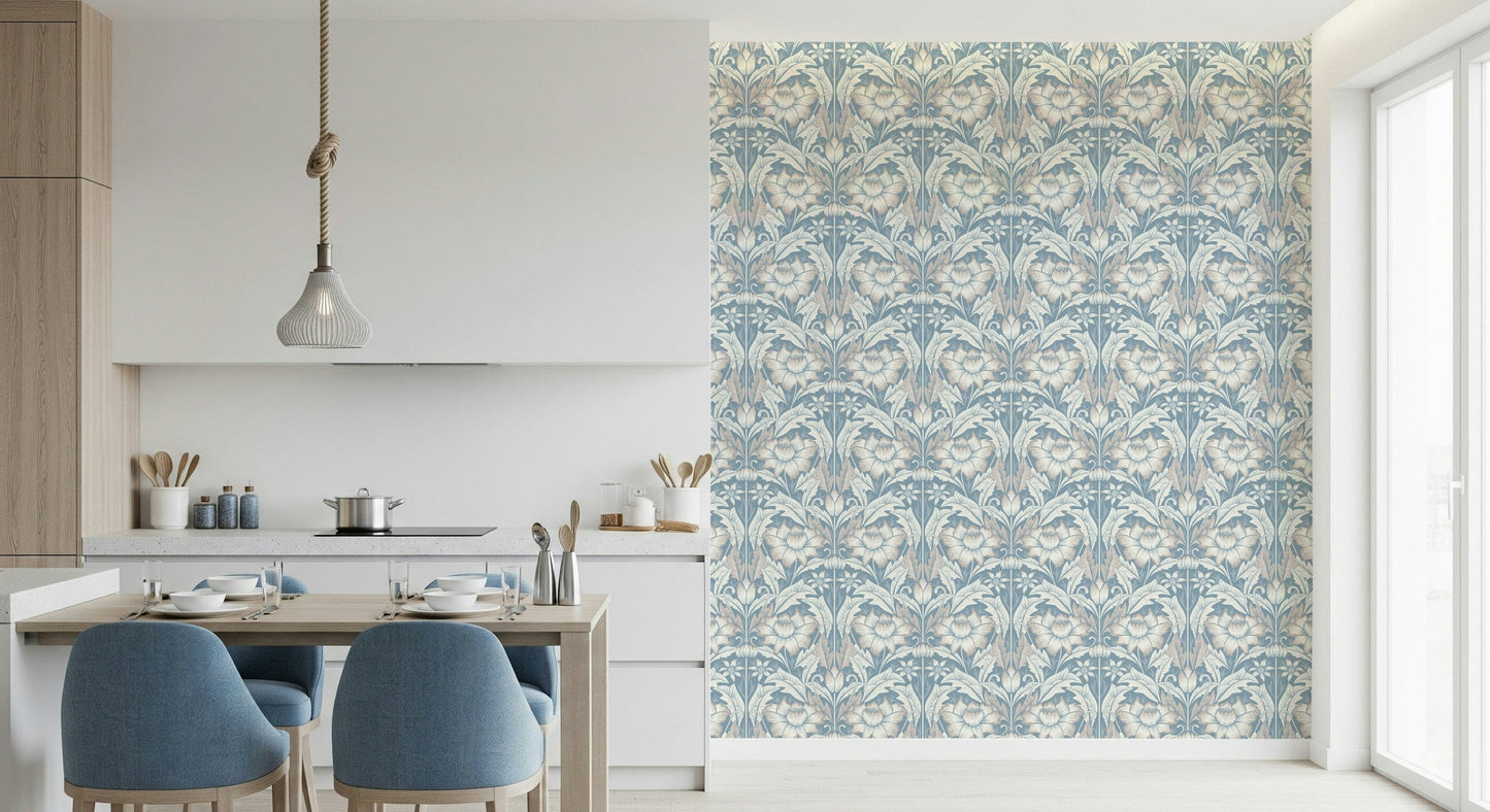 Timeless Garden ‚Äì Mist Blue Wallpaper‚Å†