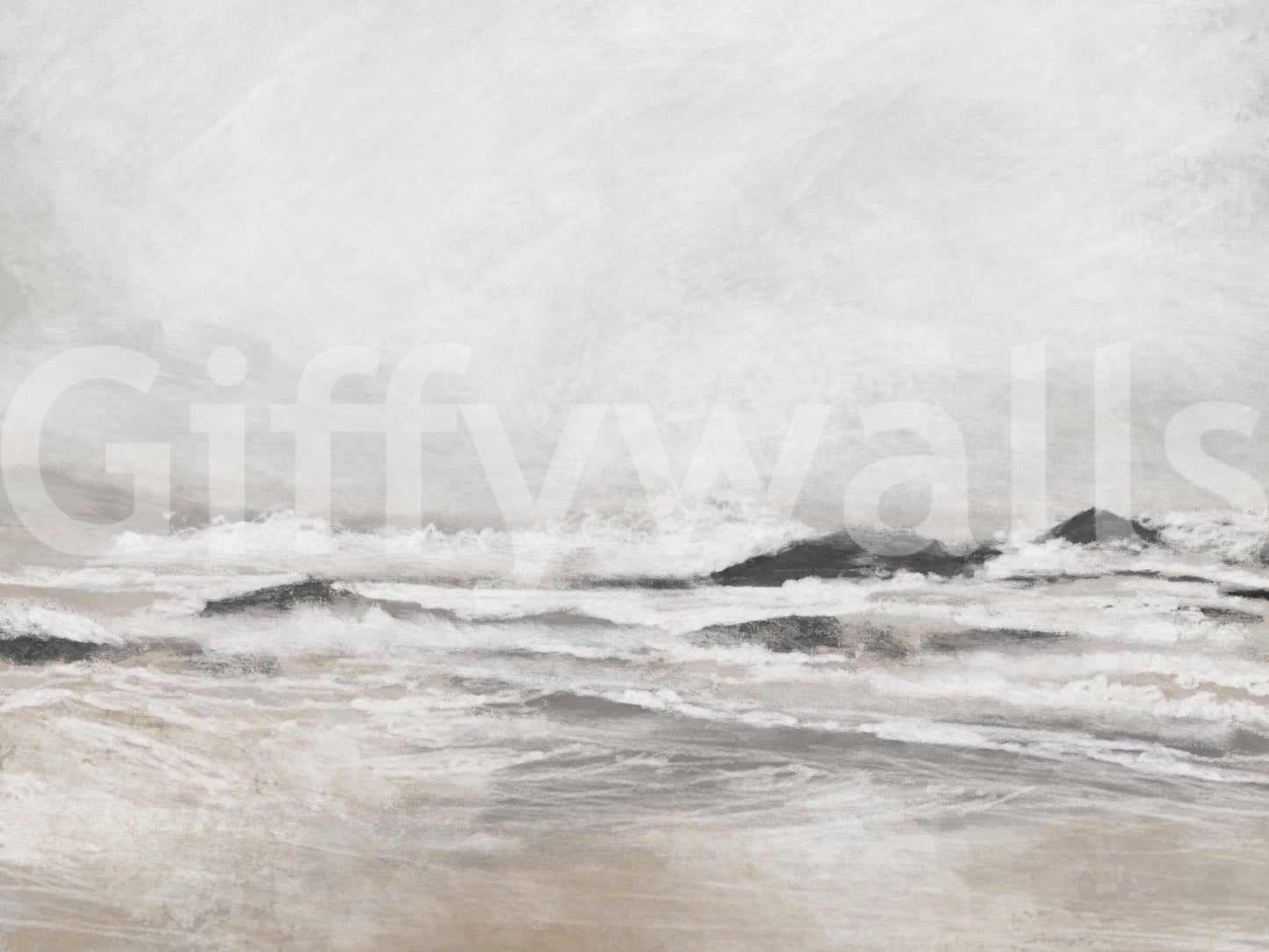 Misty Coast Wall Mural -2923035