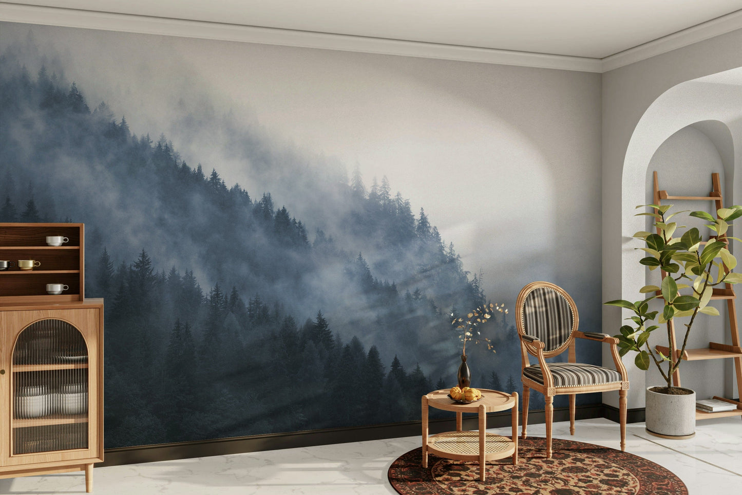 The wall art combines a nature theme with a magical feel.

