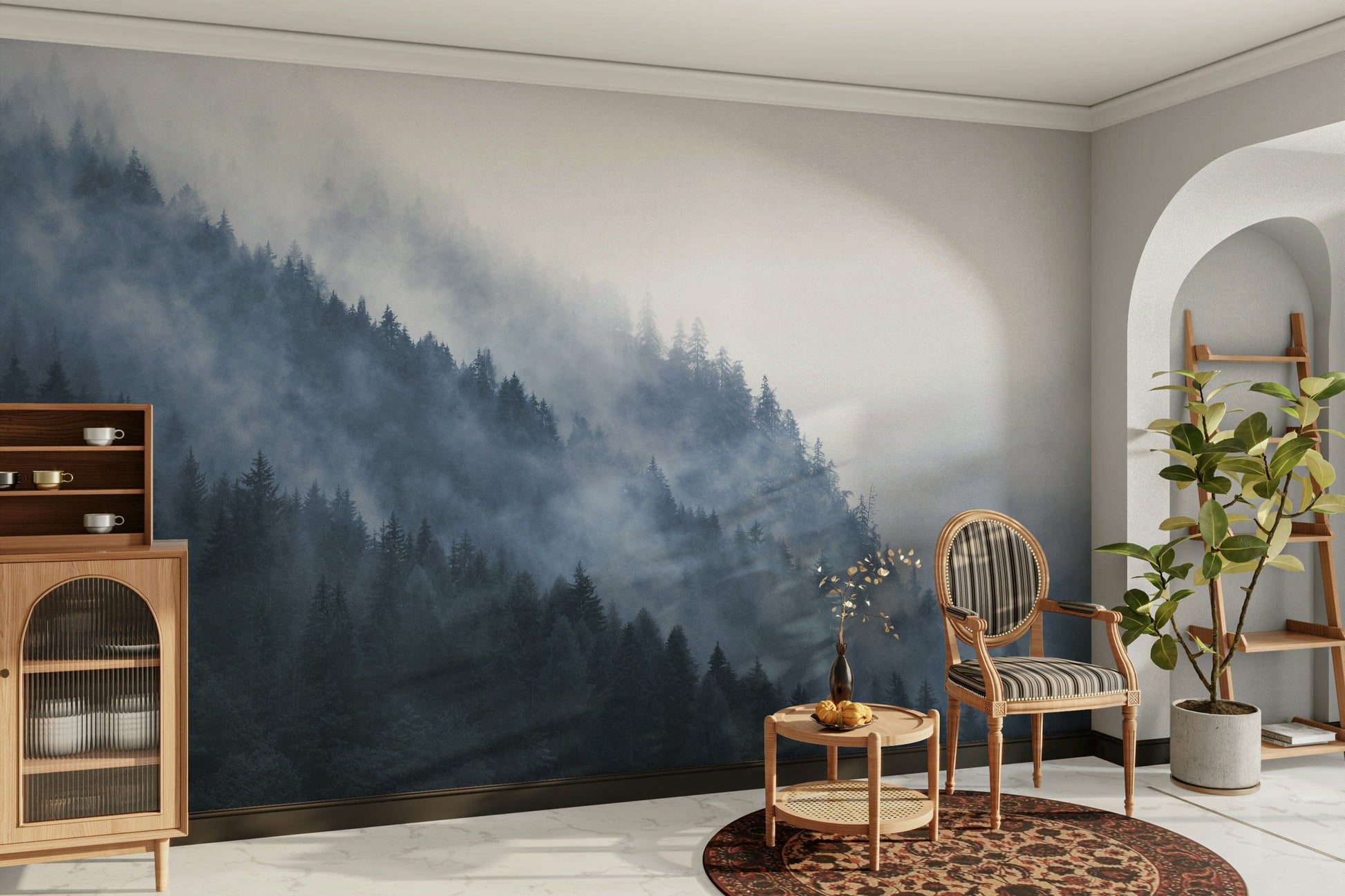 The wall art combines a nature theme with a magical feel.


