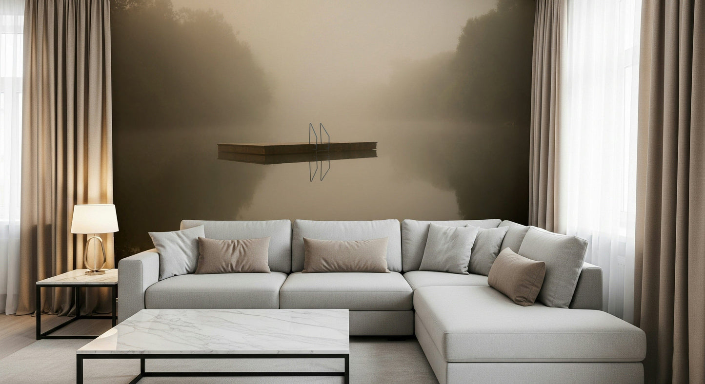 Misty Lake Retreat Wall Mural -2130139