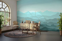 Misty Mountain Layers Wallpaper – Scenic Wall Art
