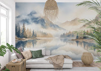 Misty Peaks Wall Mural