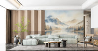 Misty Peaks Wall Mural