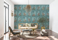 Minimalist botanical wall decor for a sleek studio apartment.