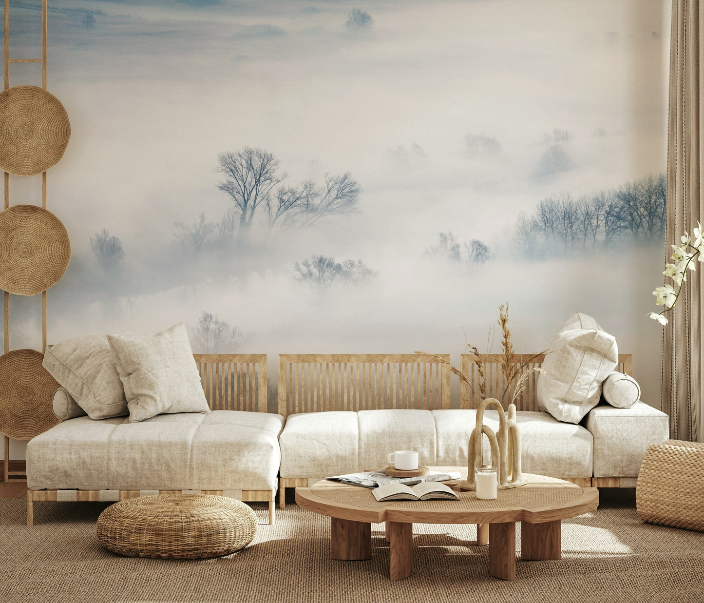 Misty Treescape Wall Mural -2159059