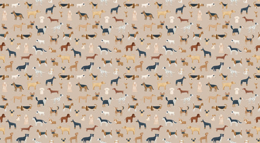 Carta da parati del cane a mosaico canino marrone