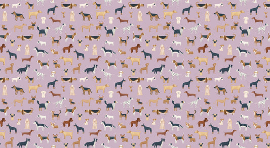 Fond d'écran du motif de chiens lilas