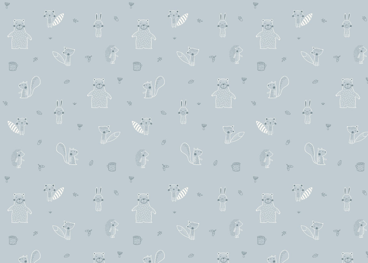 Blue Baby Forest Friends Tapete in your room