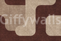 Mocha Curves Design abstract art wall mural.