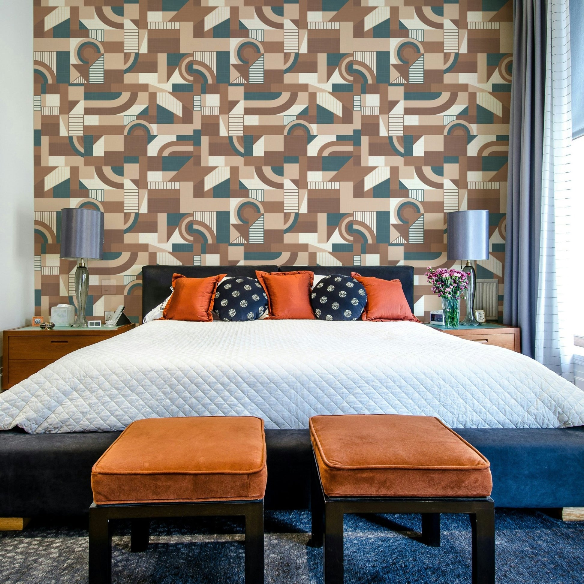 The design has a layered, artistic look with a sense of gentle movement.

