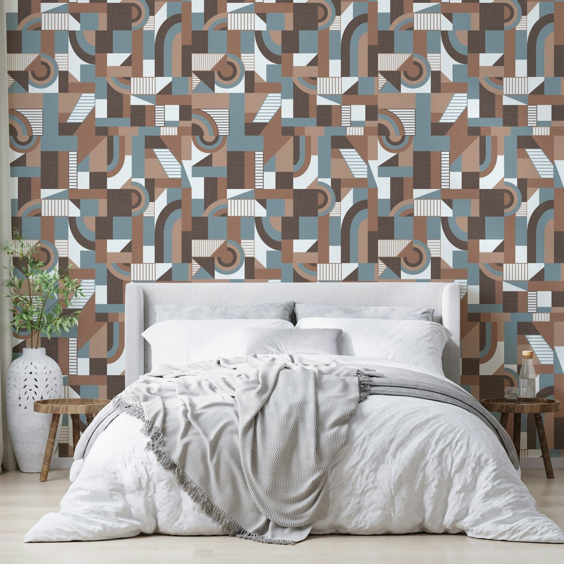 The design has a layered, artistic look with a sense of gentle movement.

