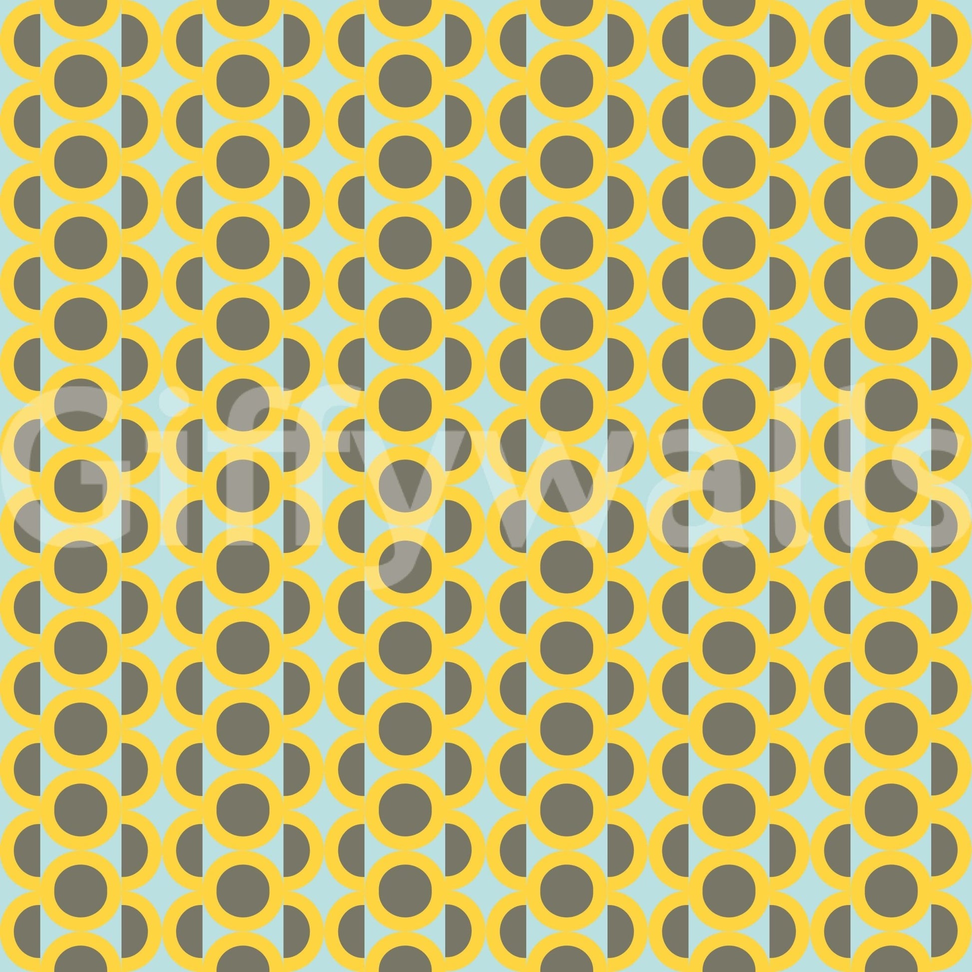 Mod Circle Pop stylish symmetry wallpaper for walls.