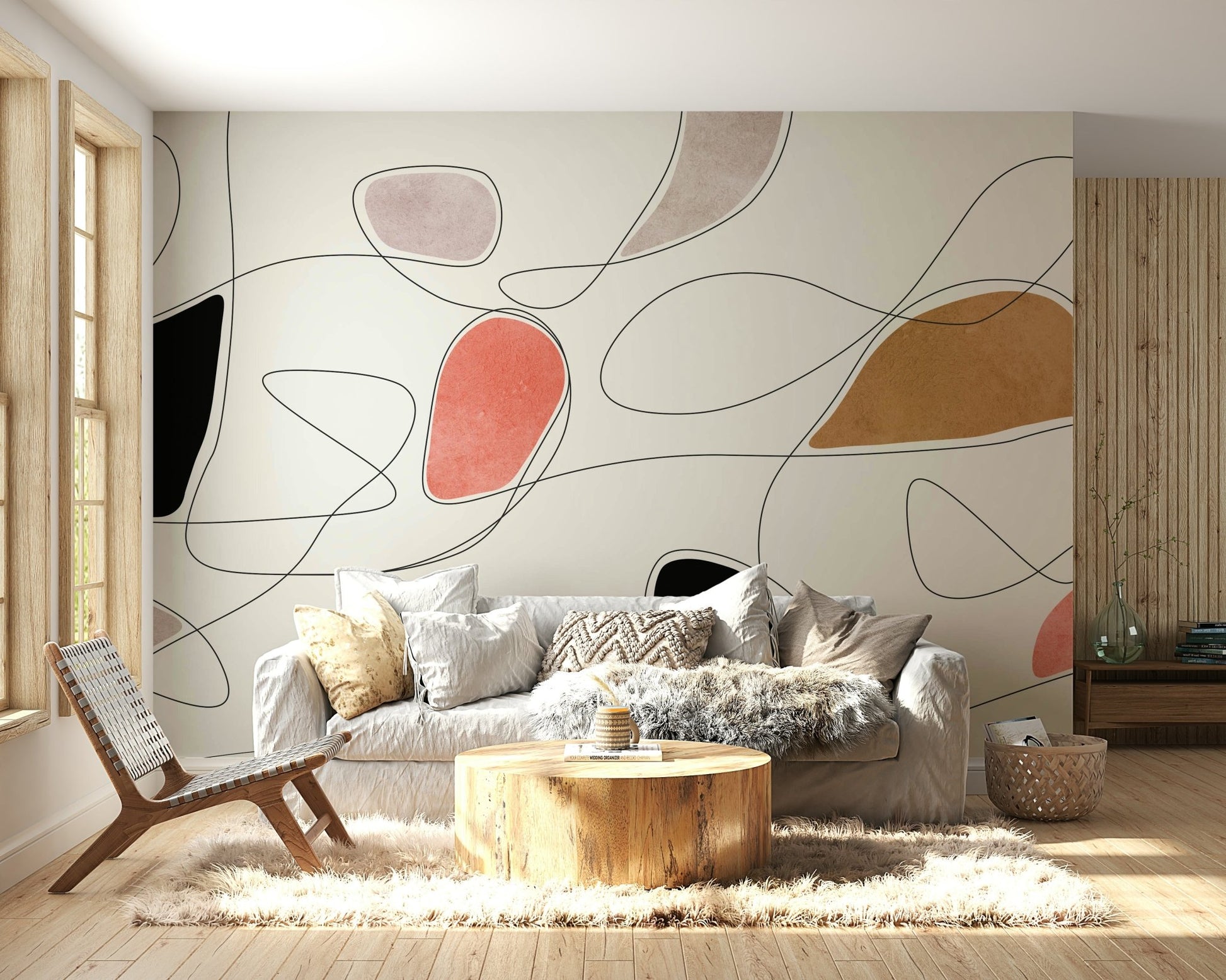 The design has a very calming and serene effect on the space.

