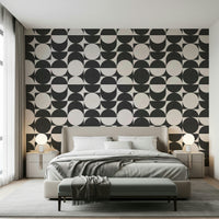 Lunar Echoes 2 wallpaper contemporary curved graphic surface.