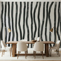 A serene abstract line wall mural for your decor.