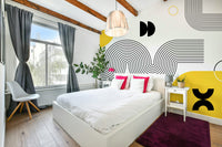 Colorful Modern Bold Retro Mural Design


