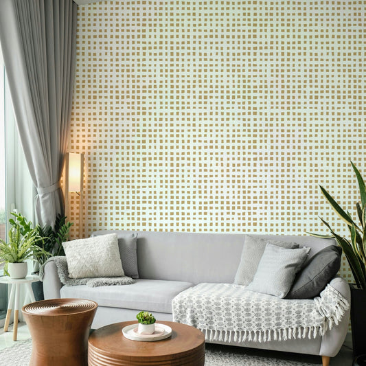 Geometric squares in soft neutral tones
