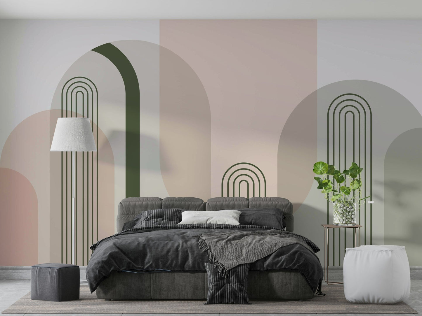 The image shows a peaceful, modern-style pattern with soft, curved shapes.

