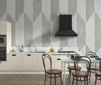Subtle gray geometric wallpaper for modern spaces
