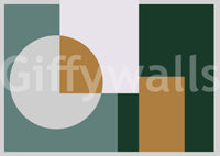 Artful abstract design for walls Modern Geometric Harmony print.