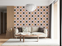 Festive geometric blocks in varied colors for a dynamic wallpaper look.