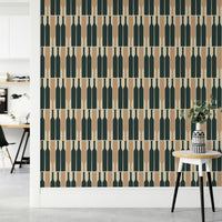 Contemporary blue geometric wallpaper for a bold look.

