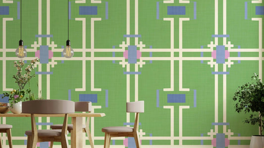 Crisp, contemporary lattice pattern.

