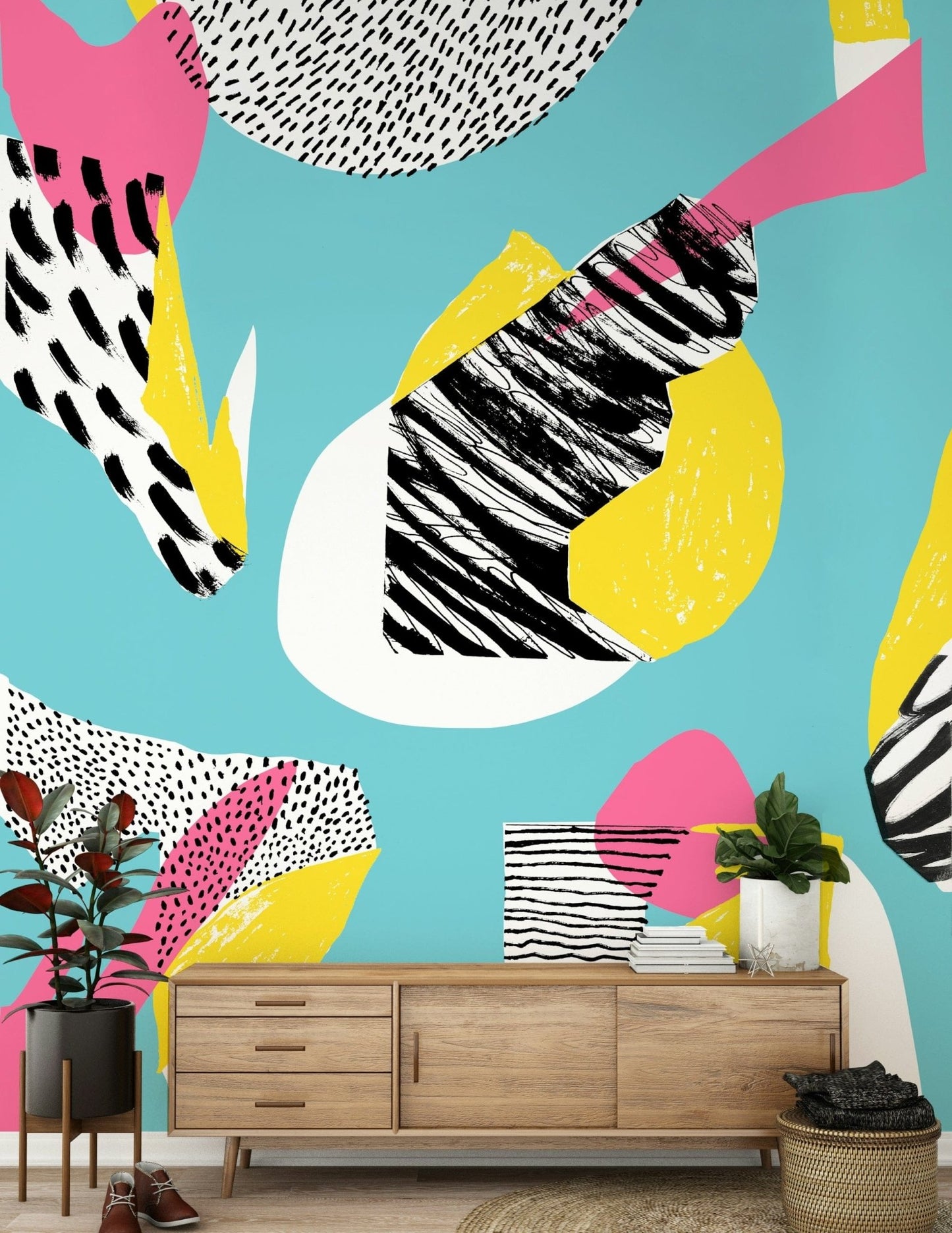 Modern Living Interior Wall Mural – Multicolor Design – Stylish wallpaper mural with multiple colors for modern home décor.