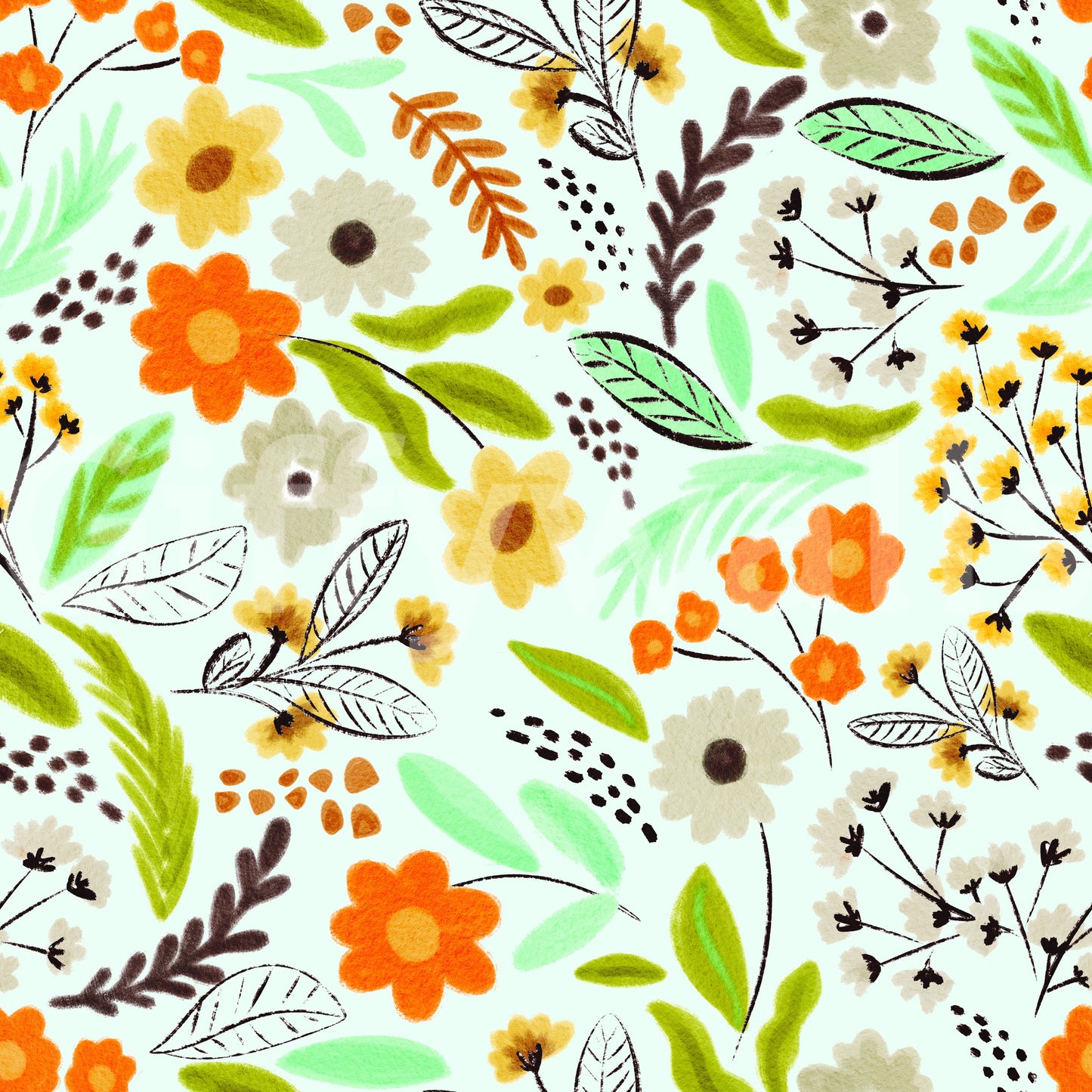 Moderne engbloom tapet⁠