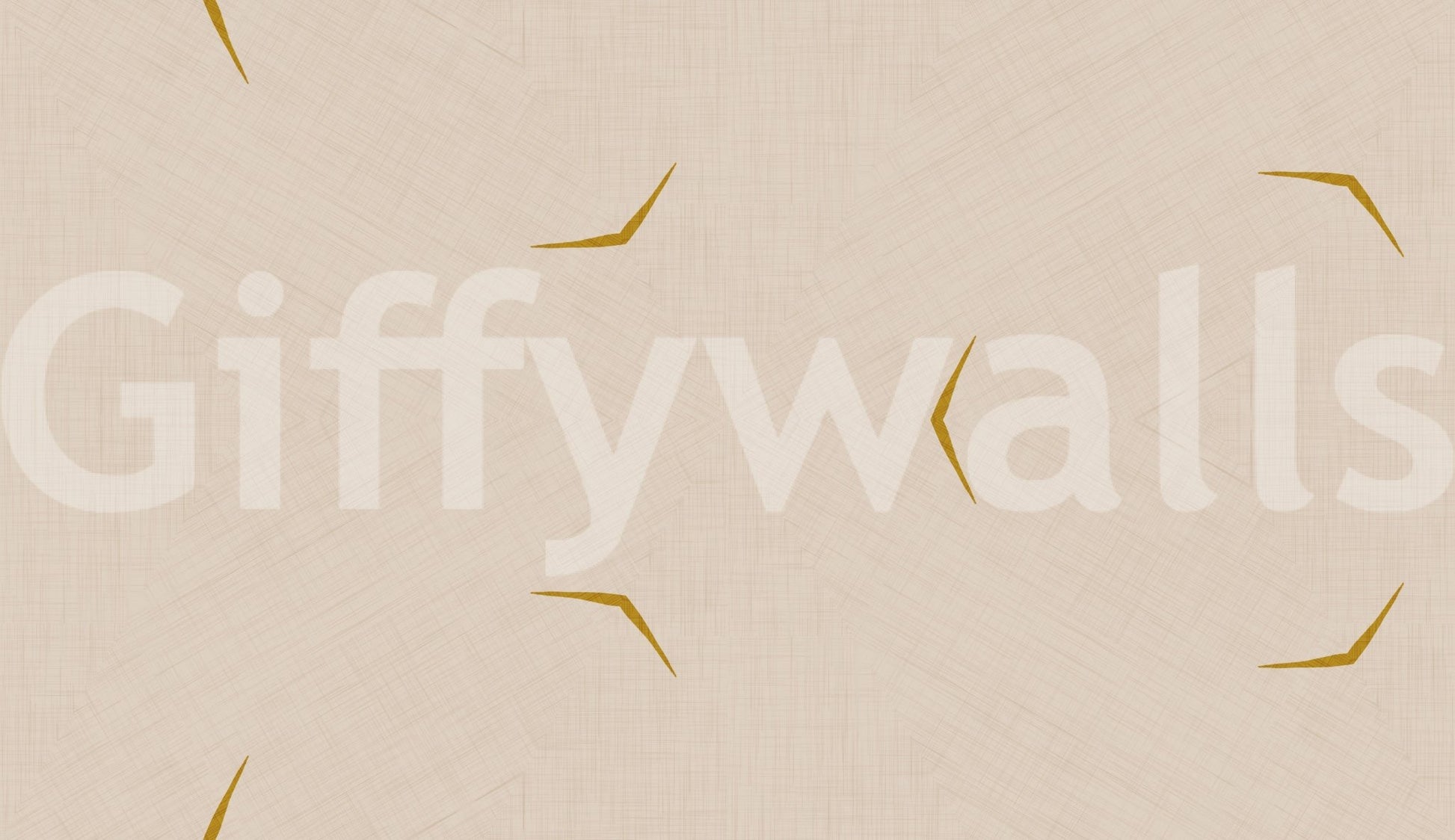 Modern Minimal Broken Lines Mustard Cream Wallpaper⁠